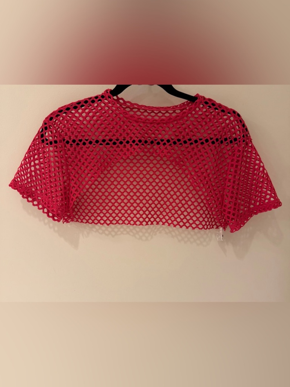 SHEIN Hot Pink Fishnet Crop Top Size 12-13Y